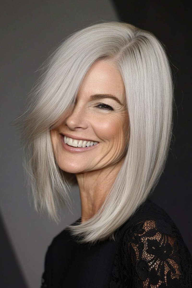 Asymmetrischer Long Bob für einen jugendlichen Look