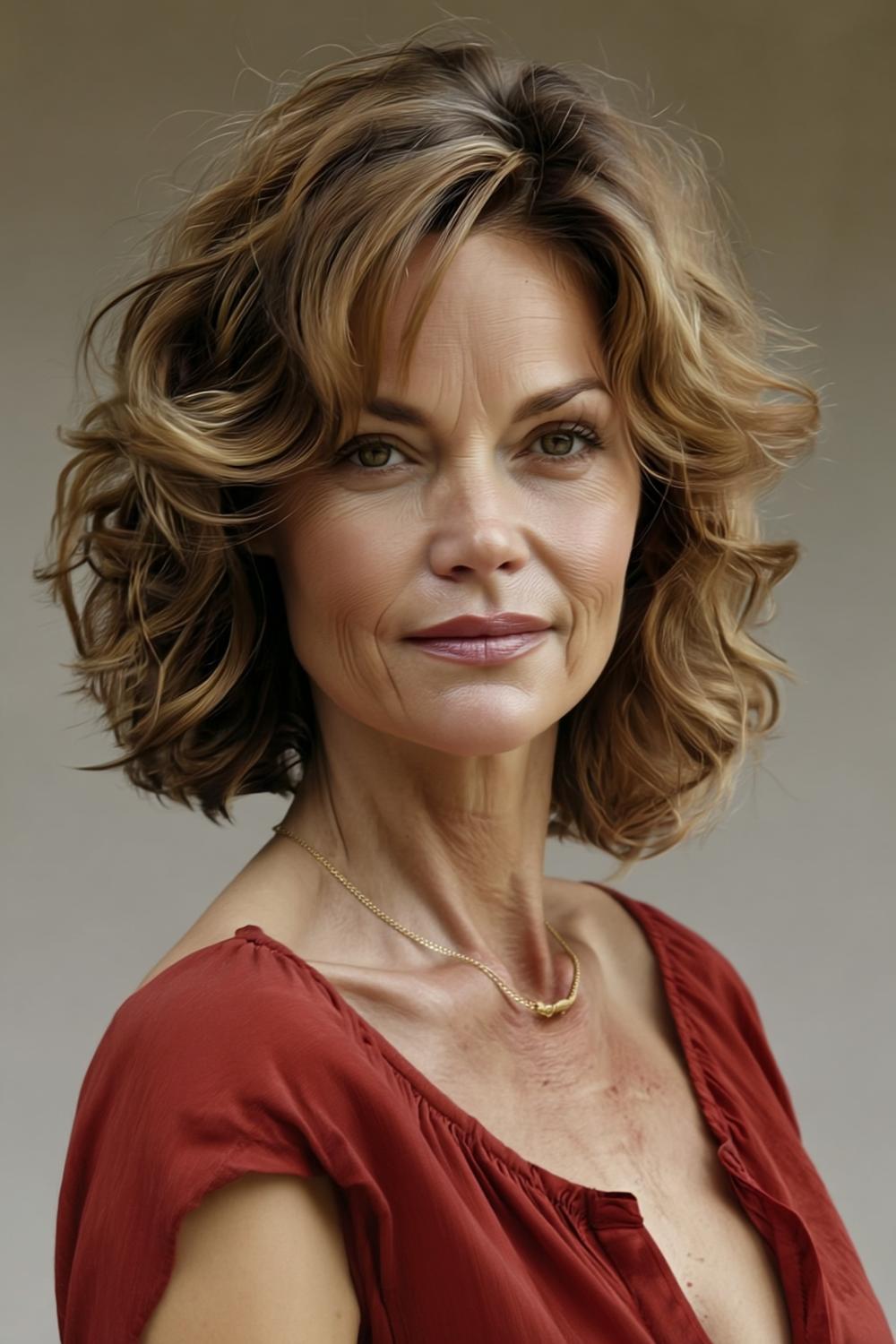 Romantische Locken mit Goldkette