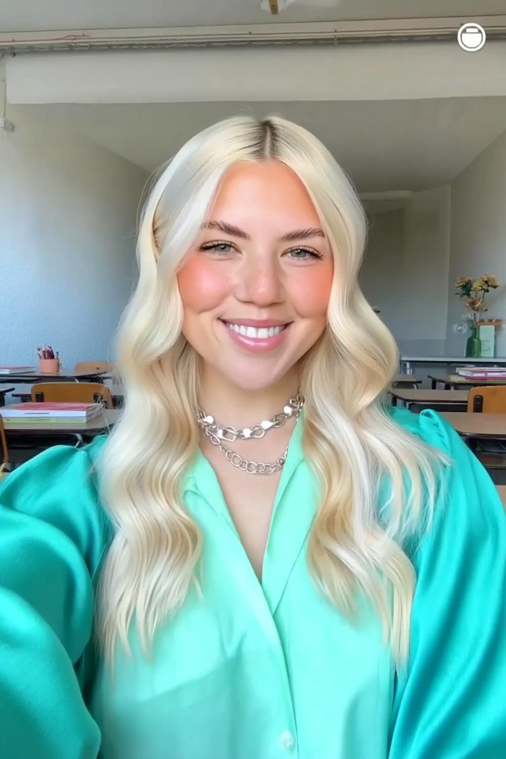 Blonde Wellen klassisch