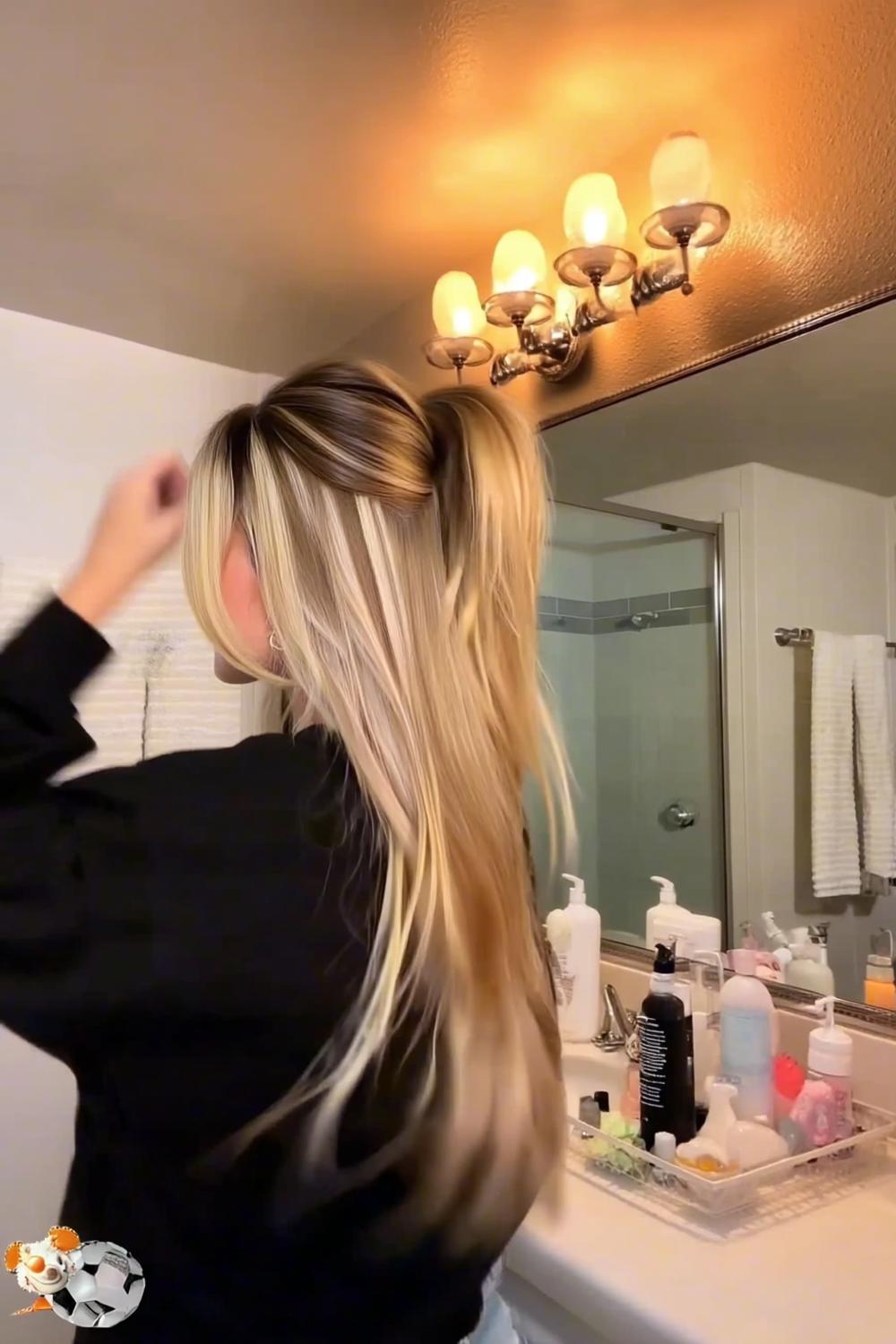 Hoher Bubble Ponytail