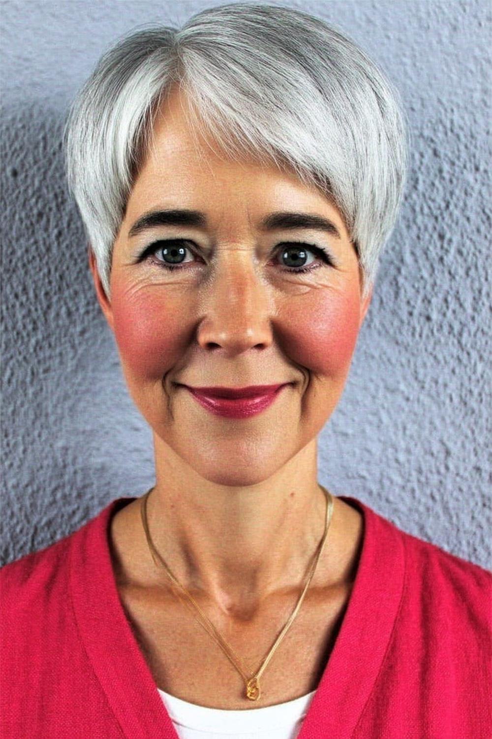 Silberner Pixie mit Rouge