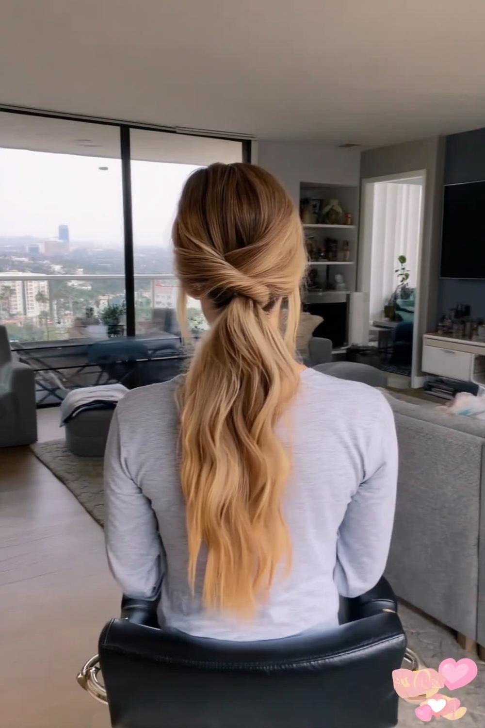 Twisted Low Ponytail