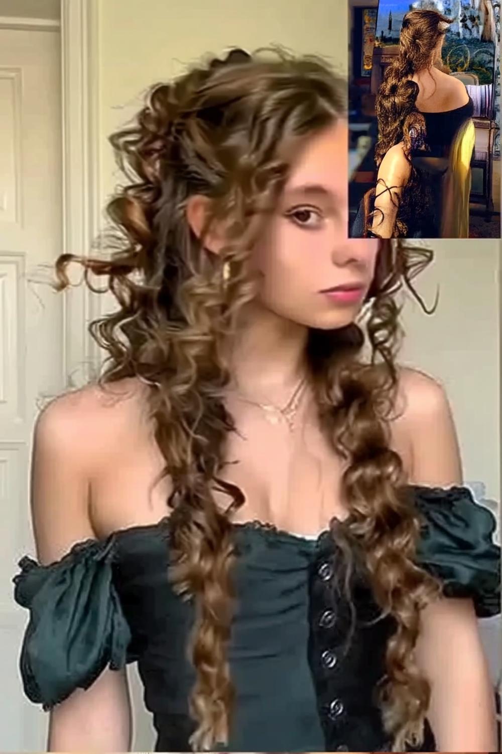 Lockige Flechtfrisur Tutorial