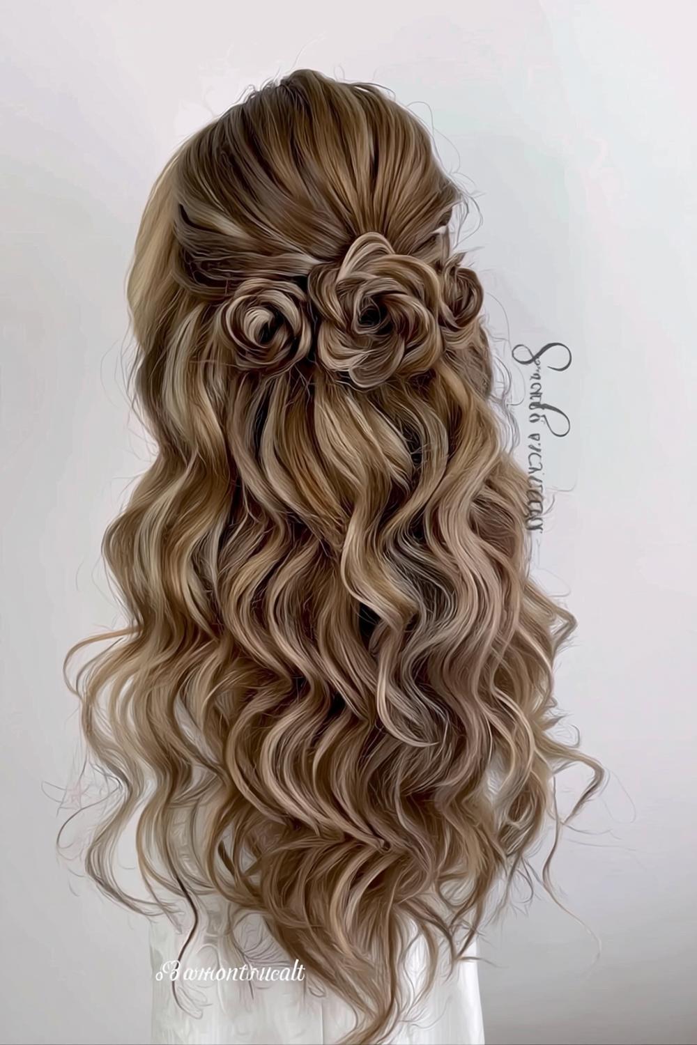 Romantische Haarblüten