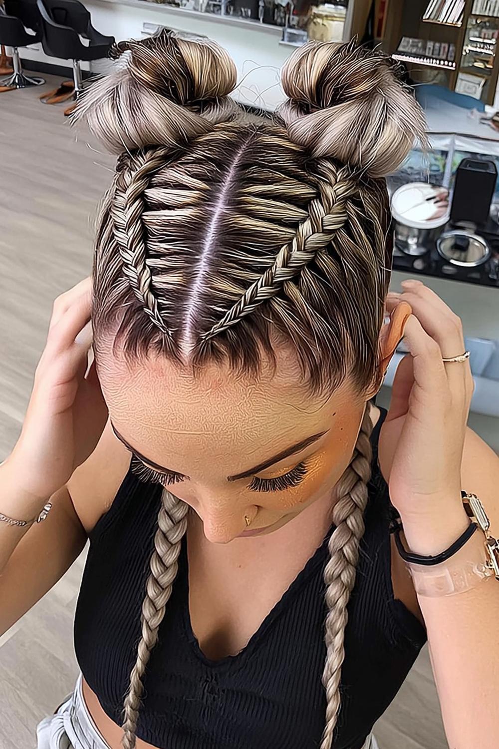 Space Buns Zöpfe
