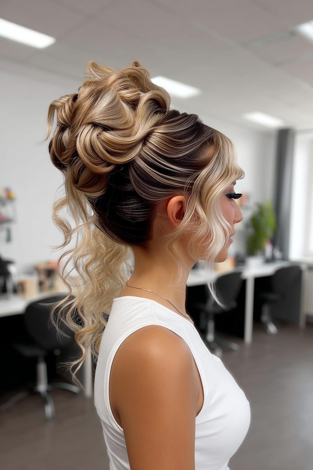 Glamouröser Locken-Updo