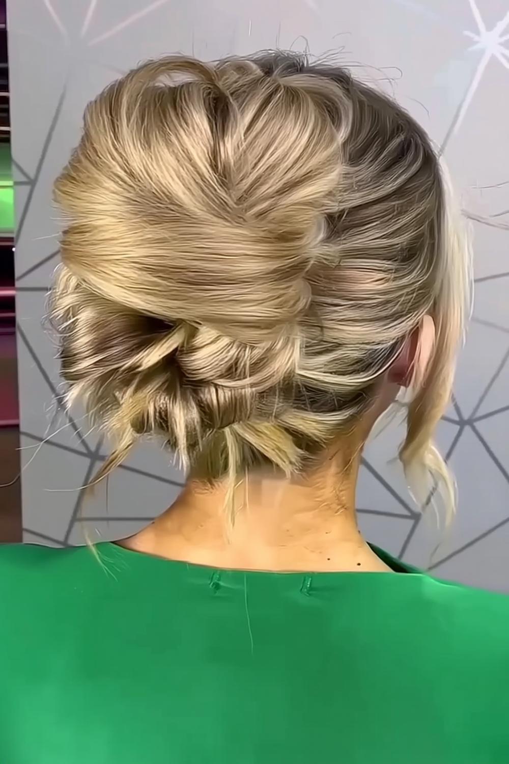 Voluminöser Twisted Chignon
