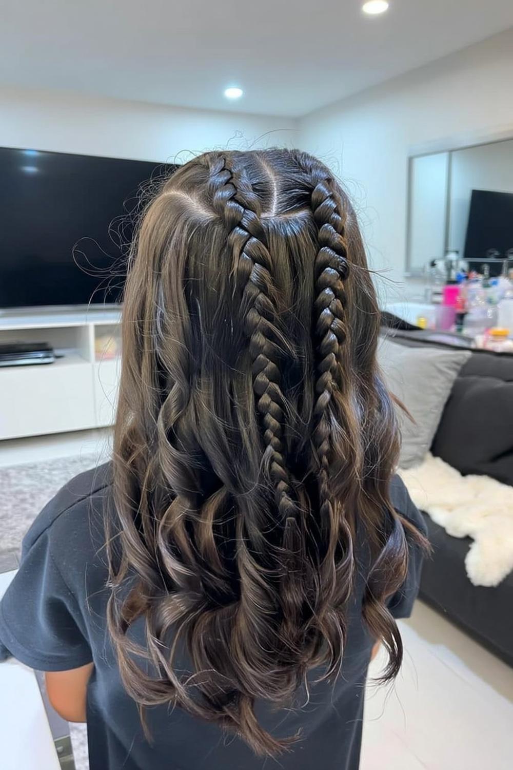 4. Bunte Bubble-Braids mit Perlen für for hairstyles braids kids ideas