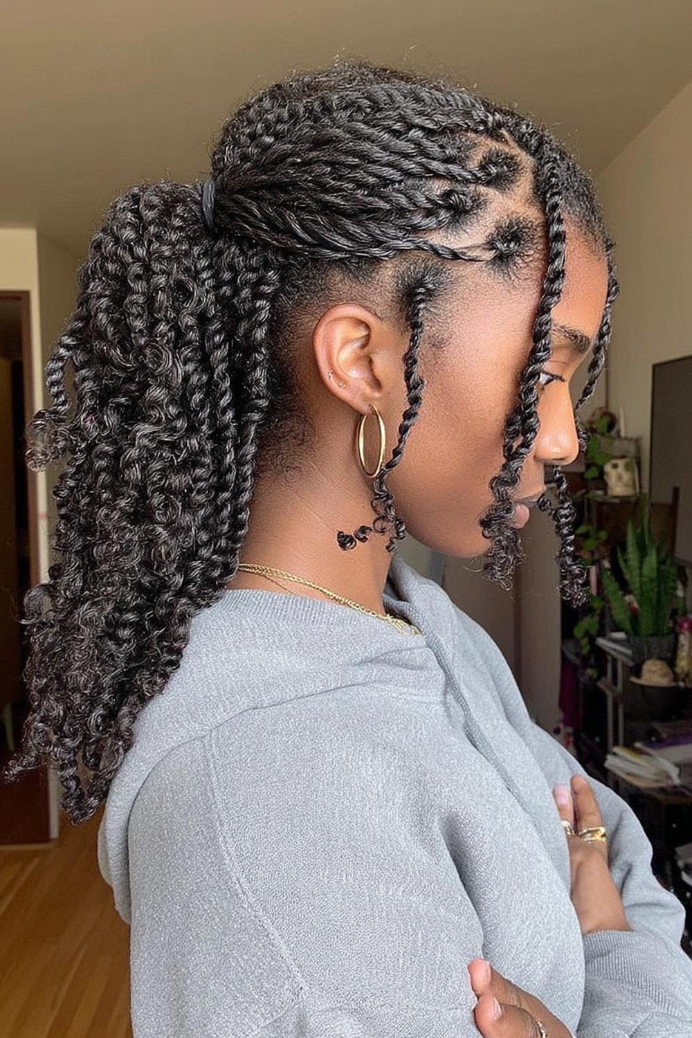 6. Feed-in Cornrow Braids mit definierten Baby Hairs für for hairstyles braids natural hair ideas