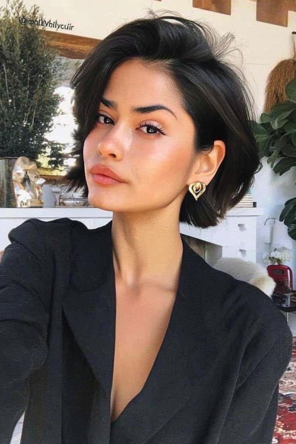 1. Glänzender Tapered Pixie mit definierten Baby Hairs für for hairstyles for short hair black women ideas