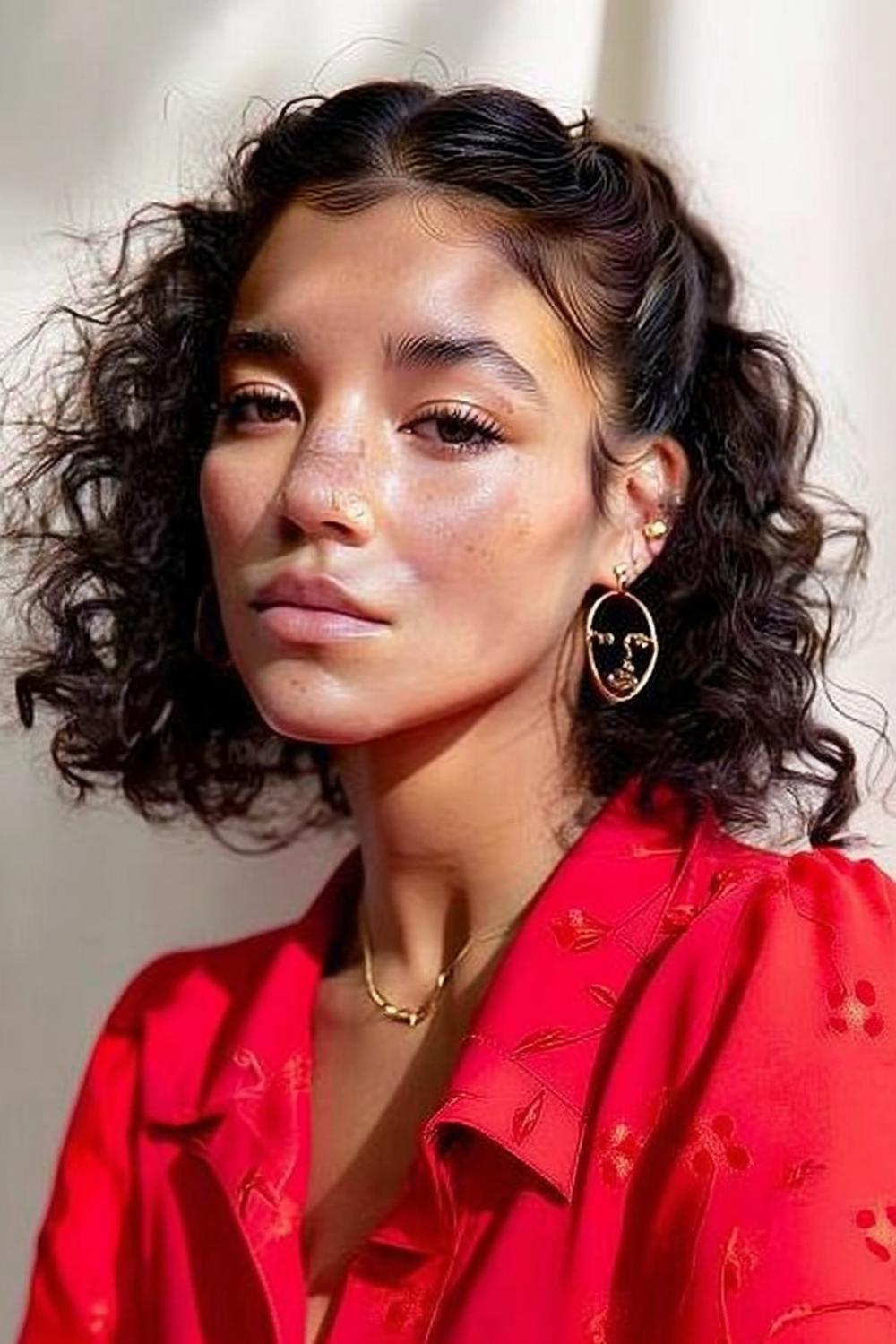 2. Luftiger Curly Bob mit Diffuser-Volumen für for hairstyles for short hair curly ideas