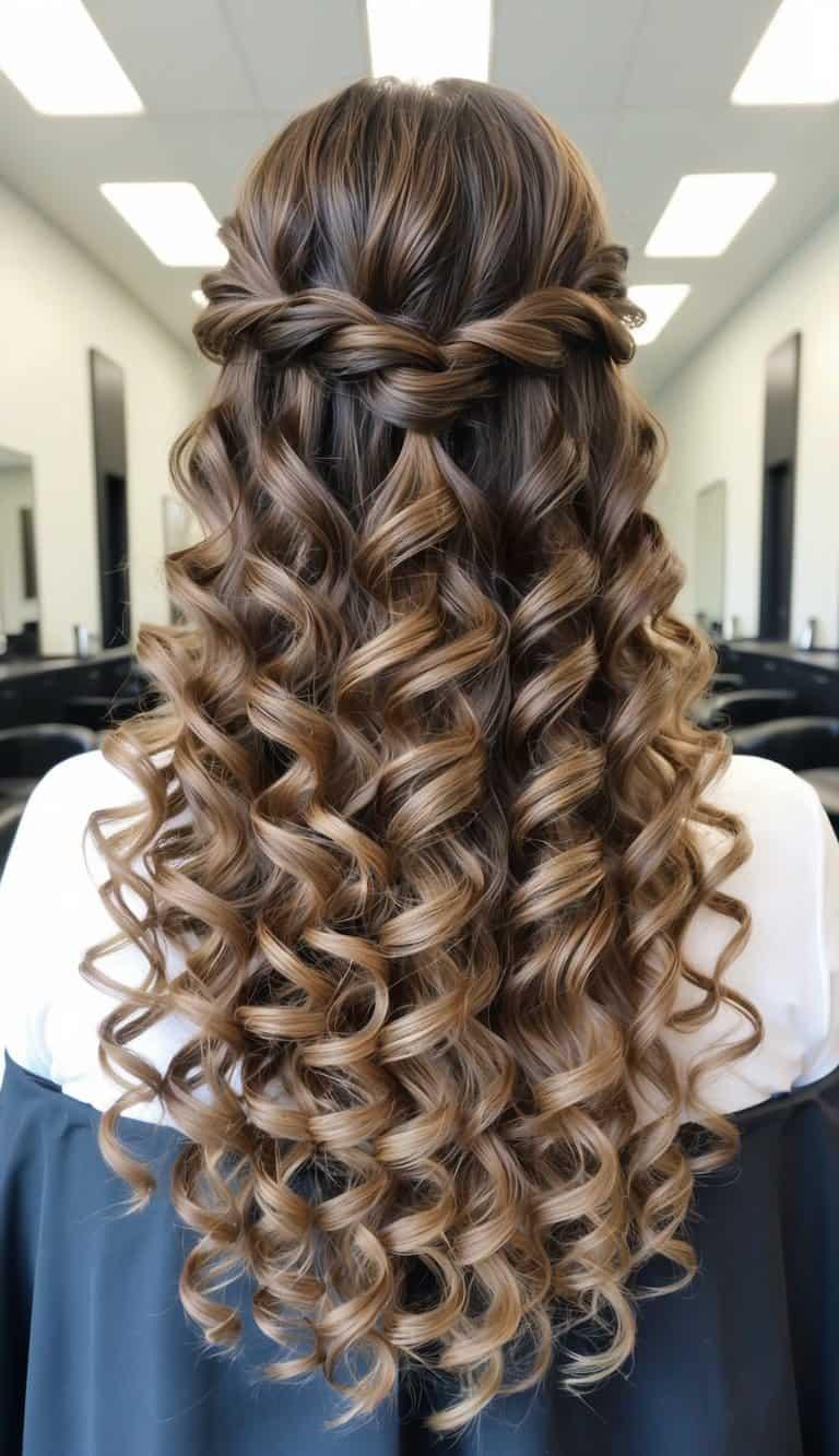 Half Up Half Down Locken gedreht
