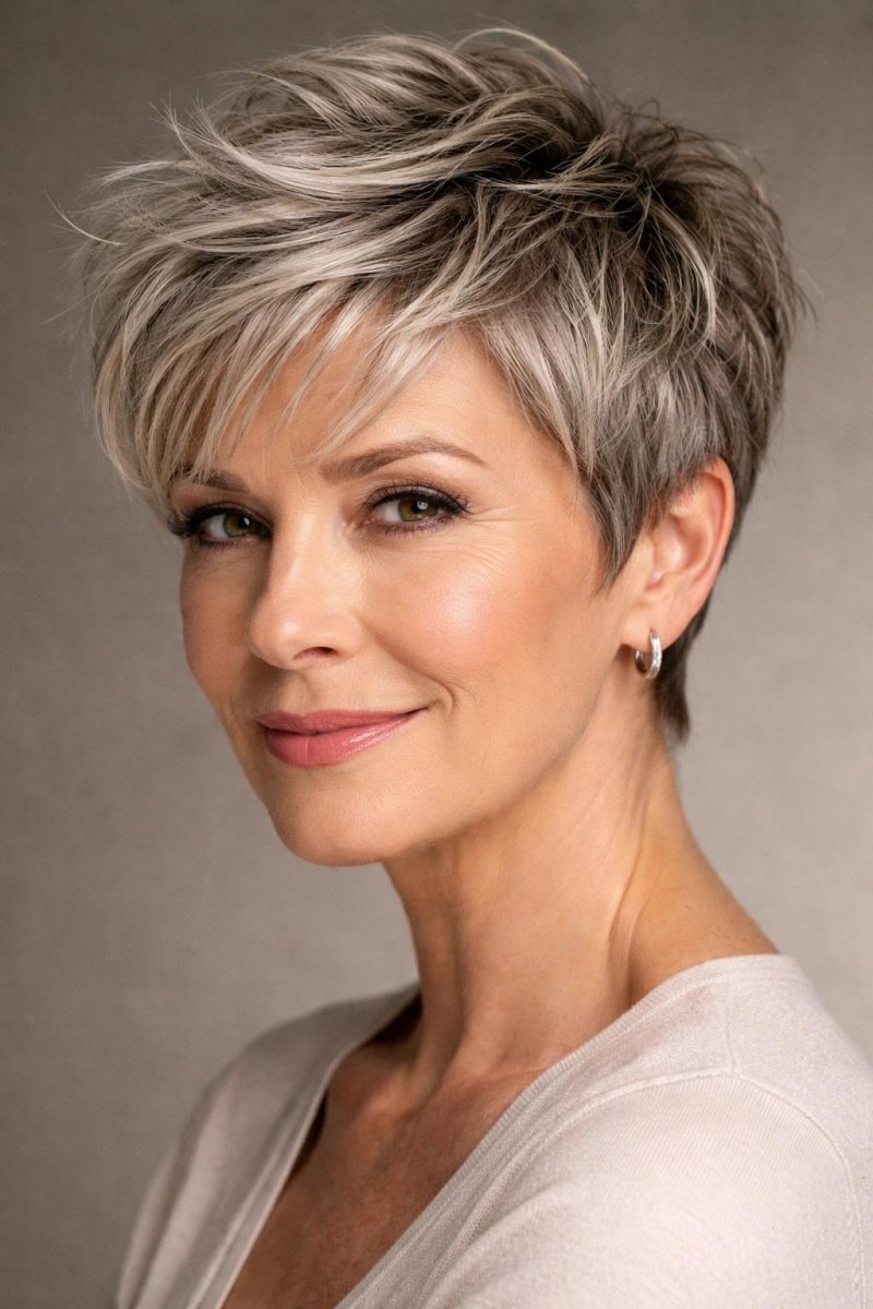 Moderner Textur Pixie Cut