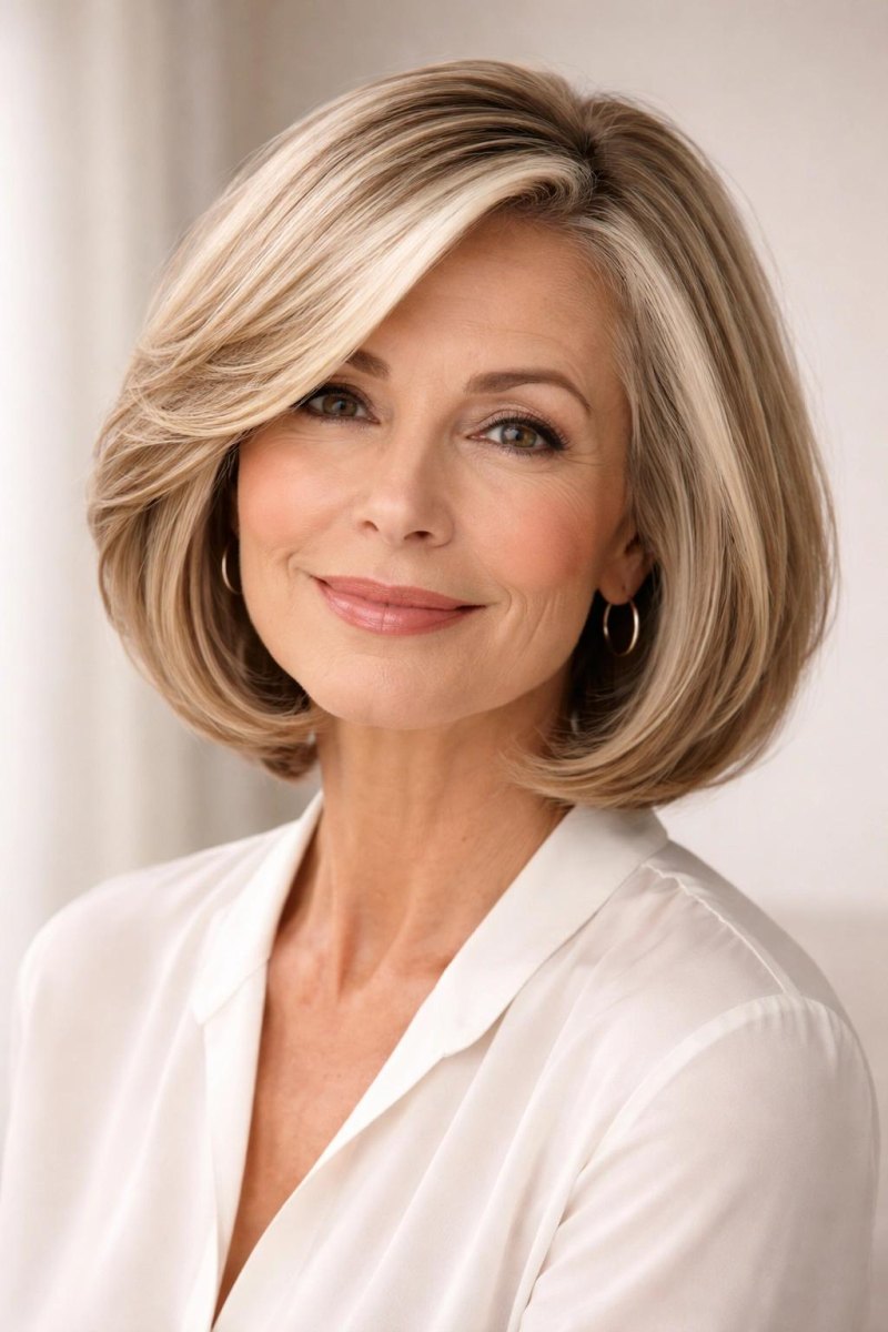 Mittellanger Bob ab 50 moderne Ideen für deinen Look
