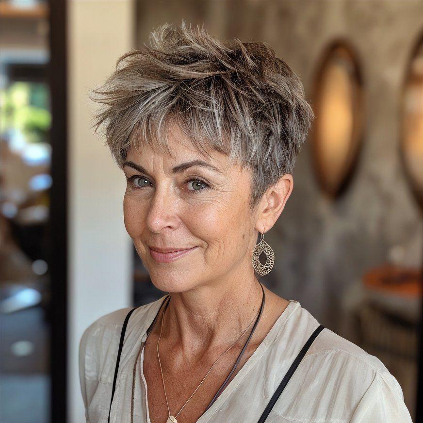 Strukturierter Pixie Cut Alltag