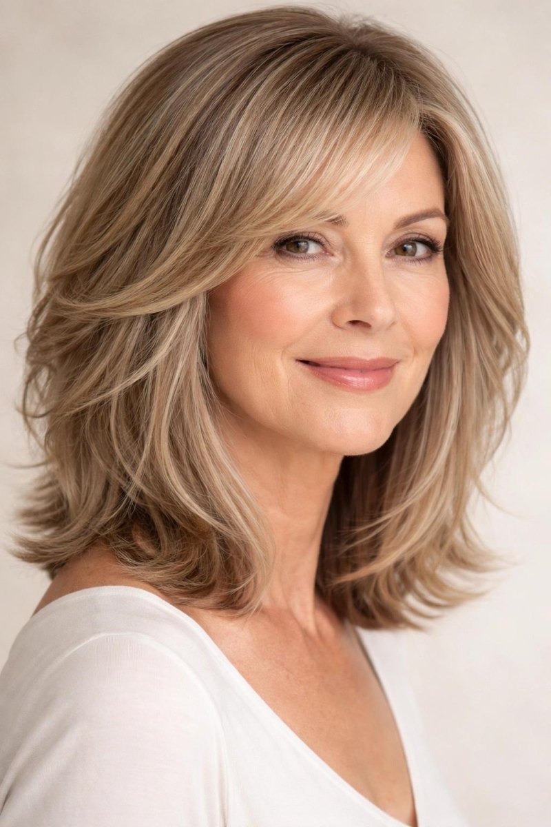 Long Bob mit Volumen am Ansatz für feines Haar