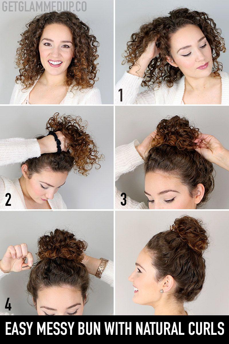 Locken Messy Bun ohne Hitze