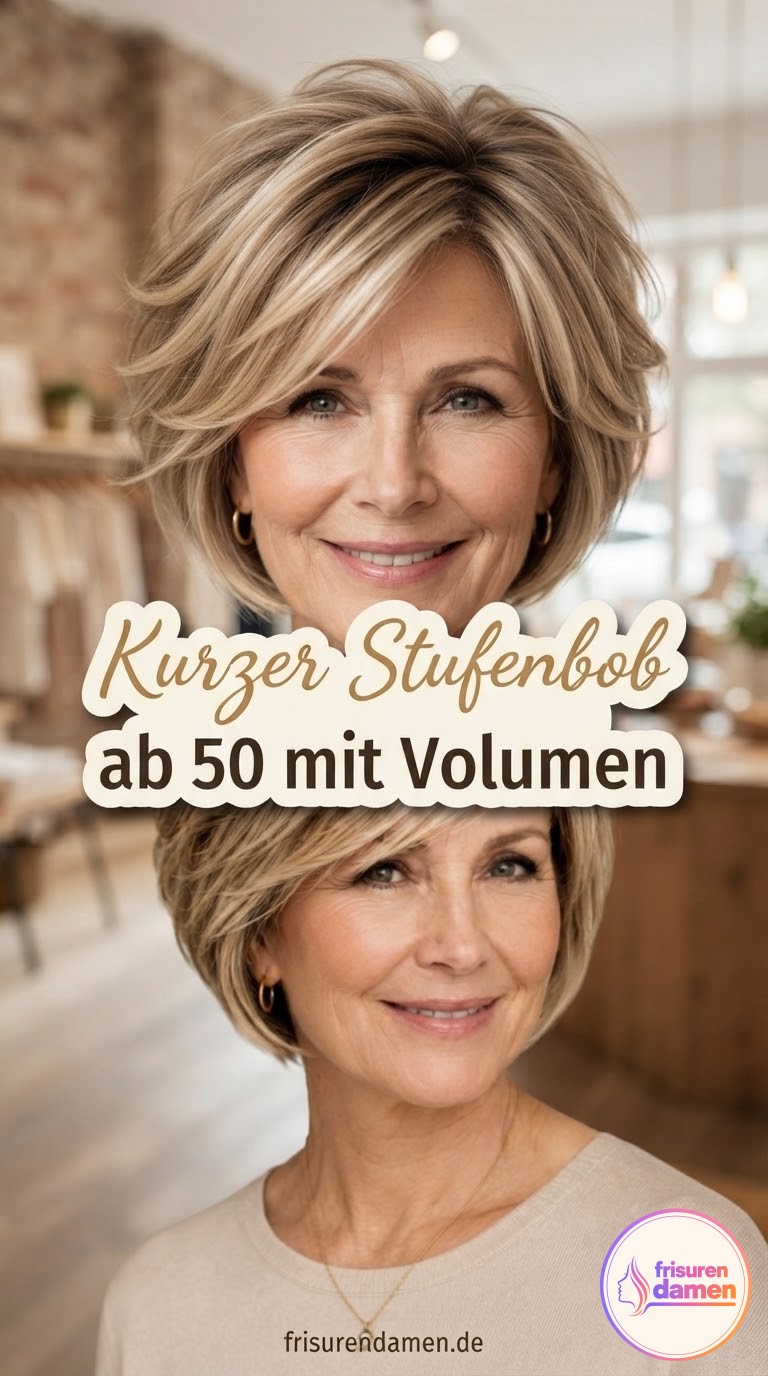 Kurzer Stufenbob ab 50 mit Volumen
