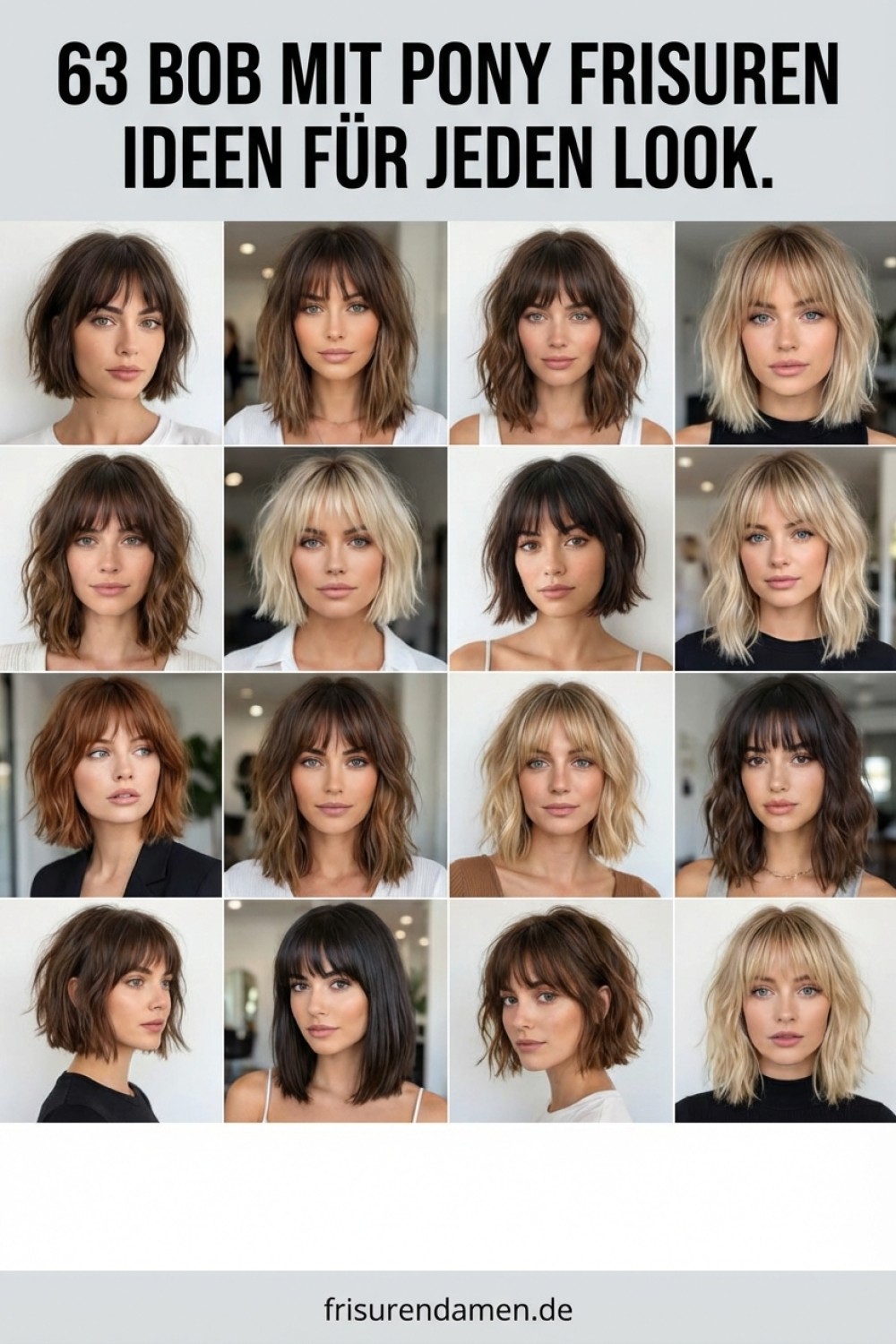 63 Bob Mit Pony Frisuren Ideen Für Jeden Look