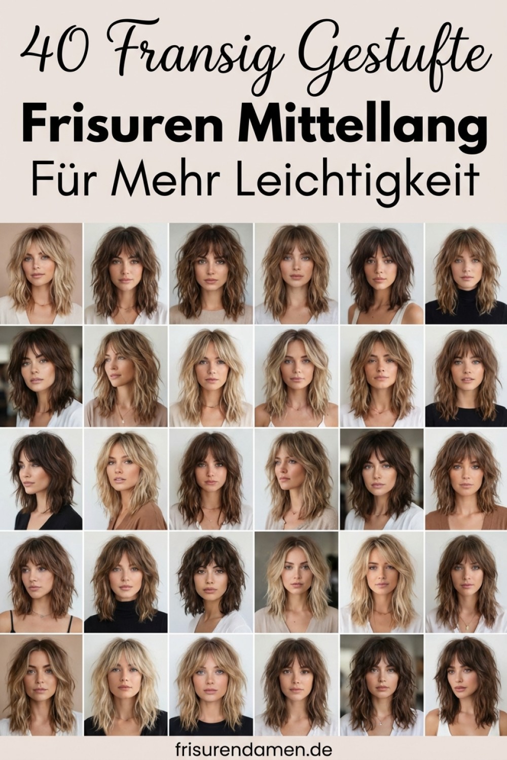 40 Fransig Gestufte Frisuren Mittellang Für Mehr Leichtigkeit Und Bewegung