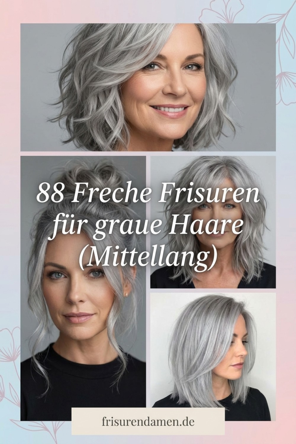 88 Freche Frisuren Für Graue Haare Mittellang