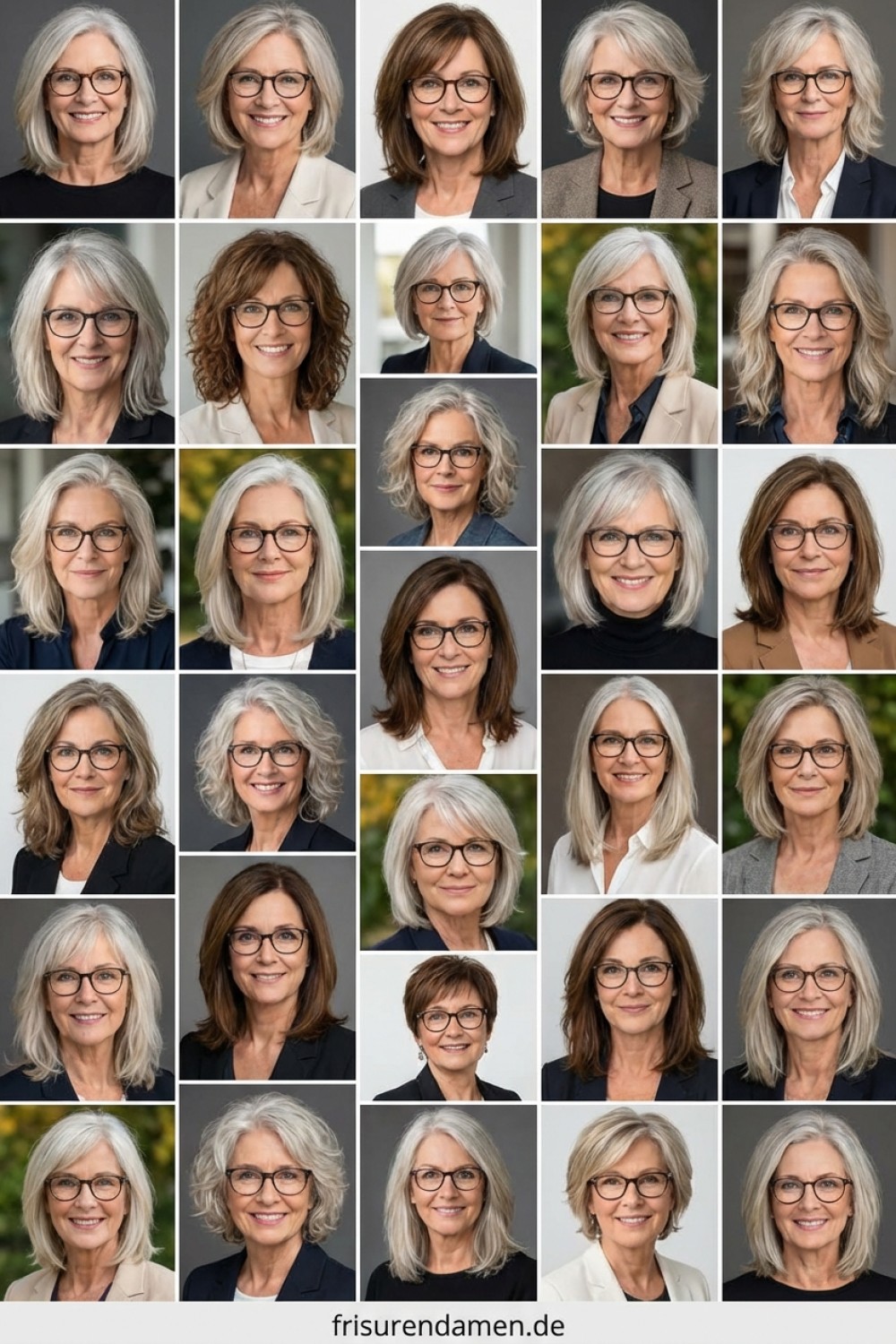 35 Halblange Frisuren ab 60 mit Brille