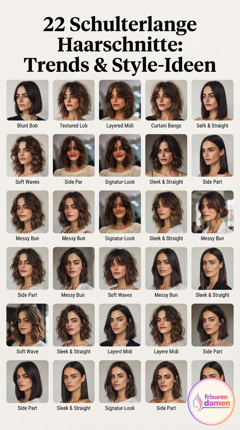 22 Schulterlange Haarschnitte: Trends & Style-Ideen