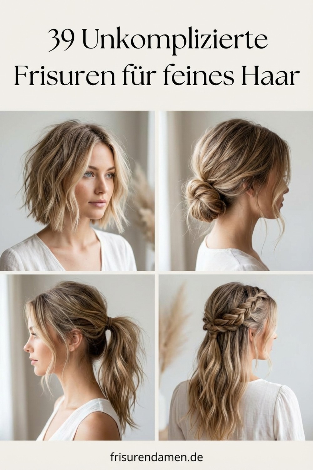 39 Unkomplizierte Frisuren für feines Haar