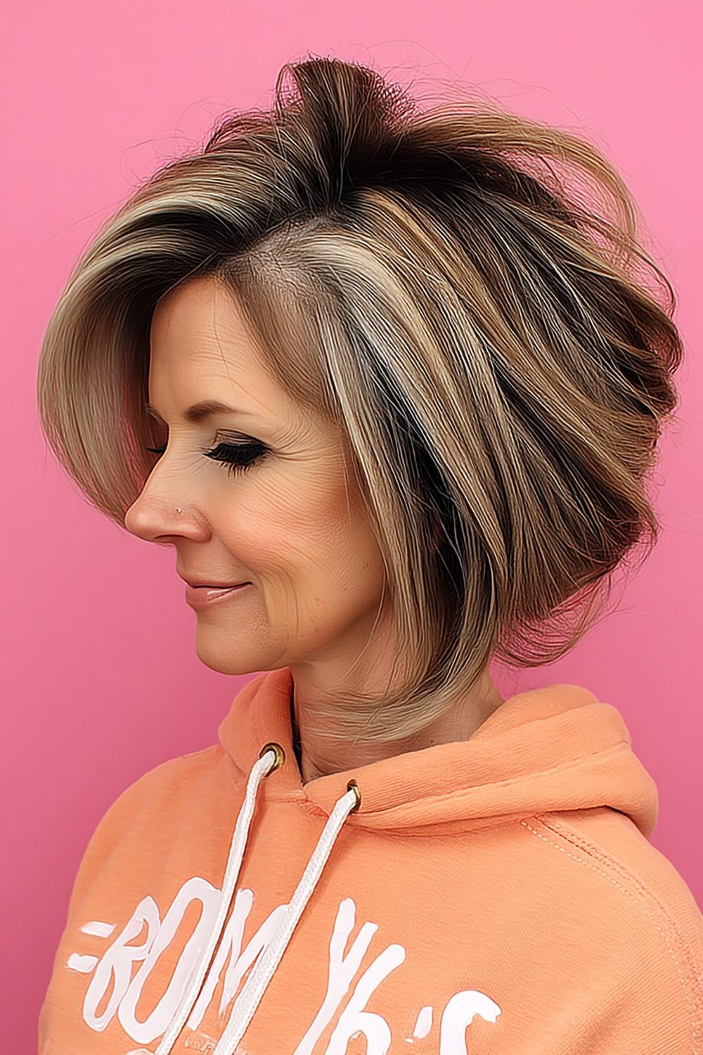 Lebendiges Pink als Kulisse