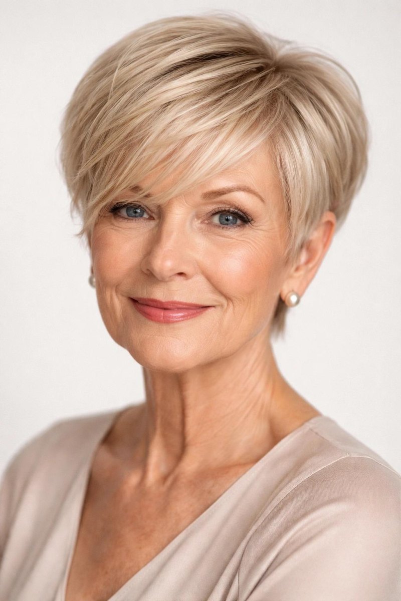 Pixie Cut Seitenscheitel