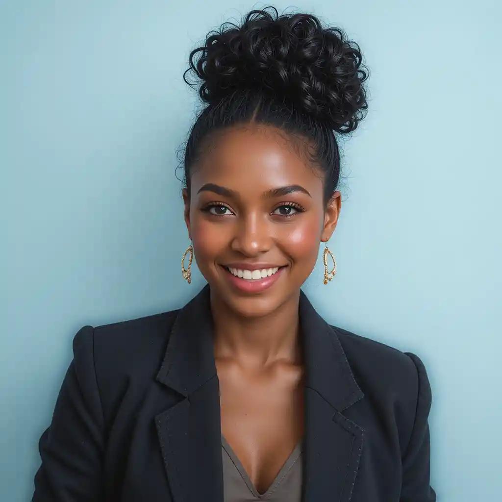Büro Messy Curly Bun