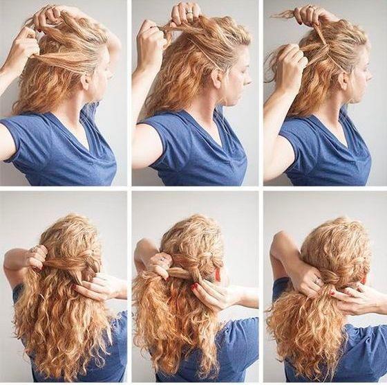 Anleitung Half Up Locken drehen