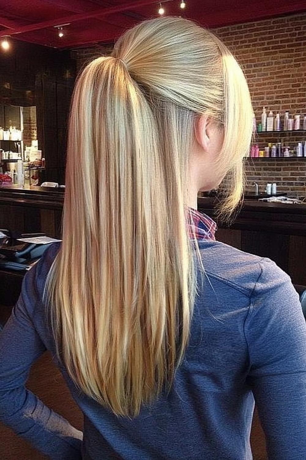 Seitlicher Pony mit Volumen