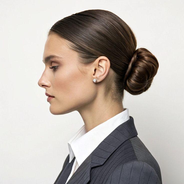 Slick Back Topuz Business Frisur