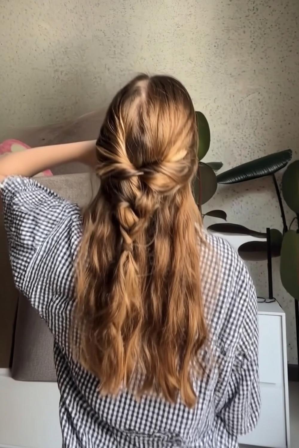 Lässiger Half-Up Twist